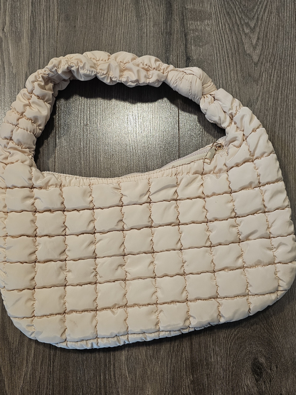 Urban Expressions Quilted Shoulder Bag in Cream
